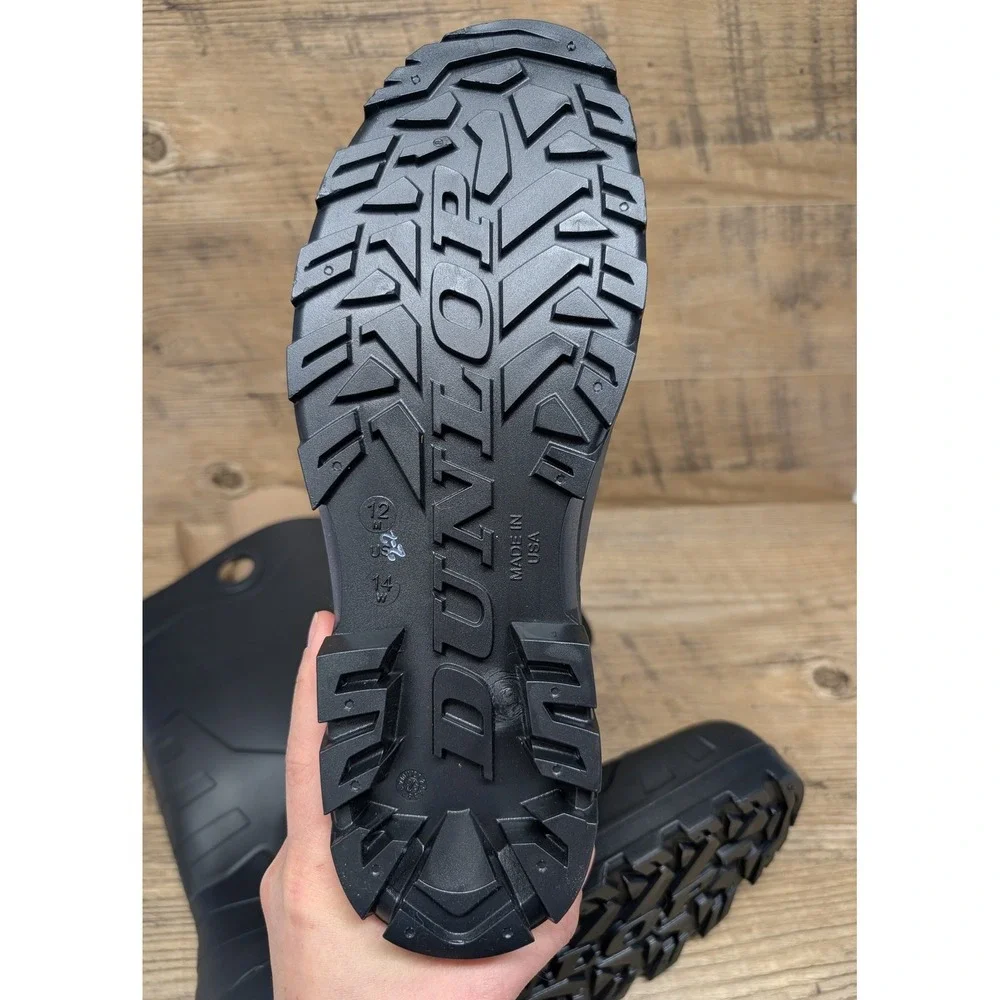 Dunlop Chesapeake Waterproof Mud Work Rain Boots Black Men's 12 Women's 14